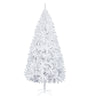 9 FT Artificial Christmas Tree, Unlit Hinged Christmas Pine Tree with 2000 Branch Tips and Sturdy Metal Stand, White